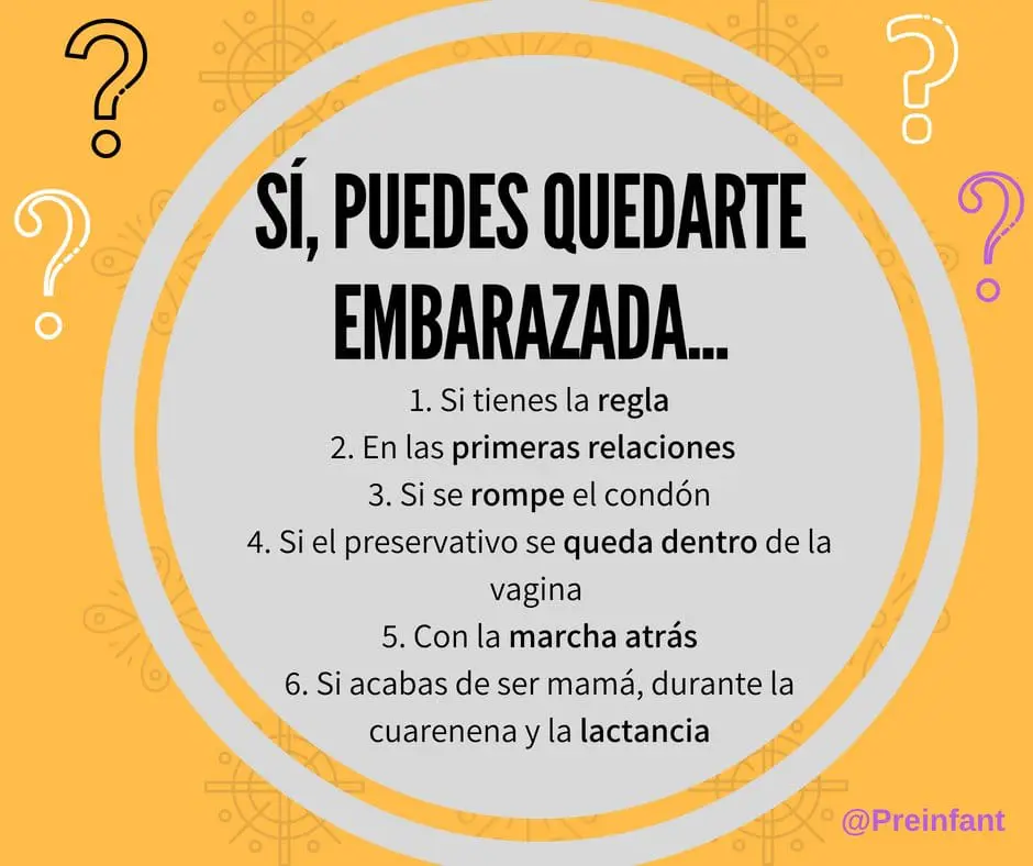Puedes quedarte embarazada si